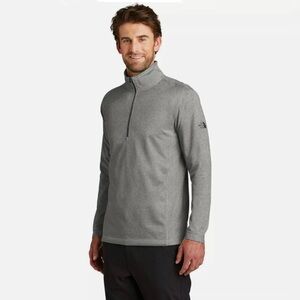 The North Face Men’s Jacket Tech 1/4 Zip Pullover Fleece Long Sleeve Grey‎